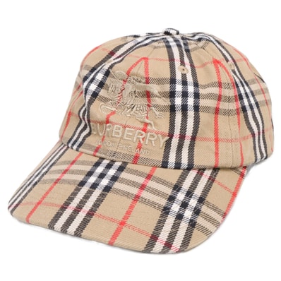 シュプリーム 【美品】22SS Burberry Denim 6-Panel バーバリー デニム 6パネル キャップ