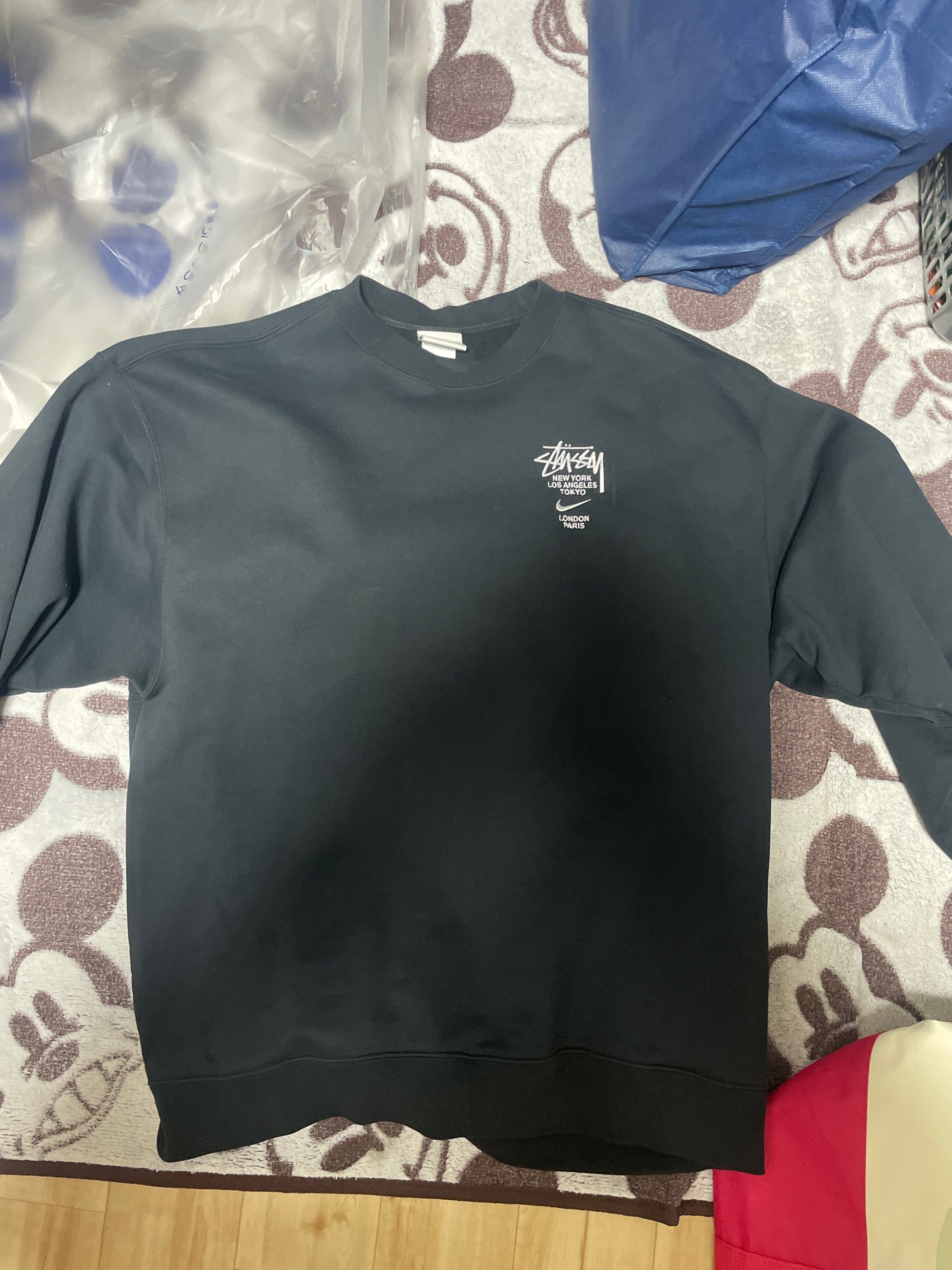 Nike x Stussy International Crewneck Sweatshirt (US Size) "Black" DC4198-010