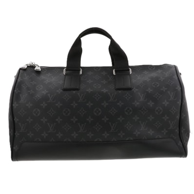 LOUIS VUITTON ルイ・ヴィトン キーポル ヴォワヤージュ ボストンバッグ M43038 モノグラムエクリプス ブラック グレー メンズ【中古】