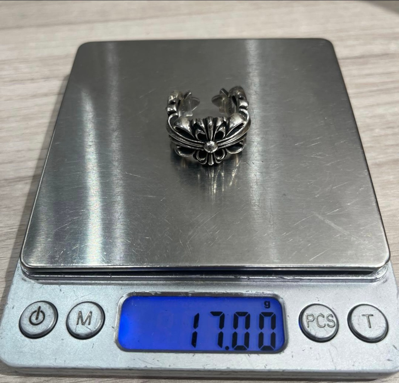 Chrome Hearts Double Floral Cross Ring "Silver"