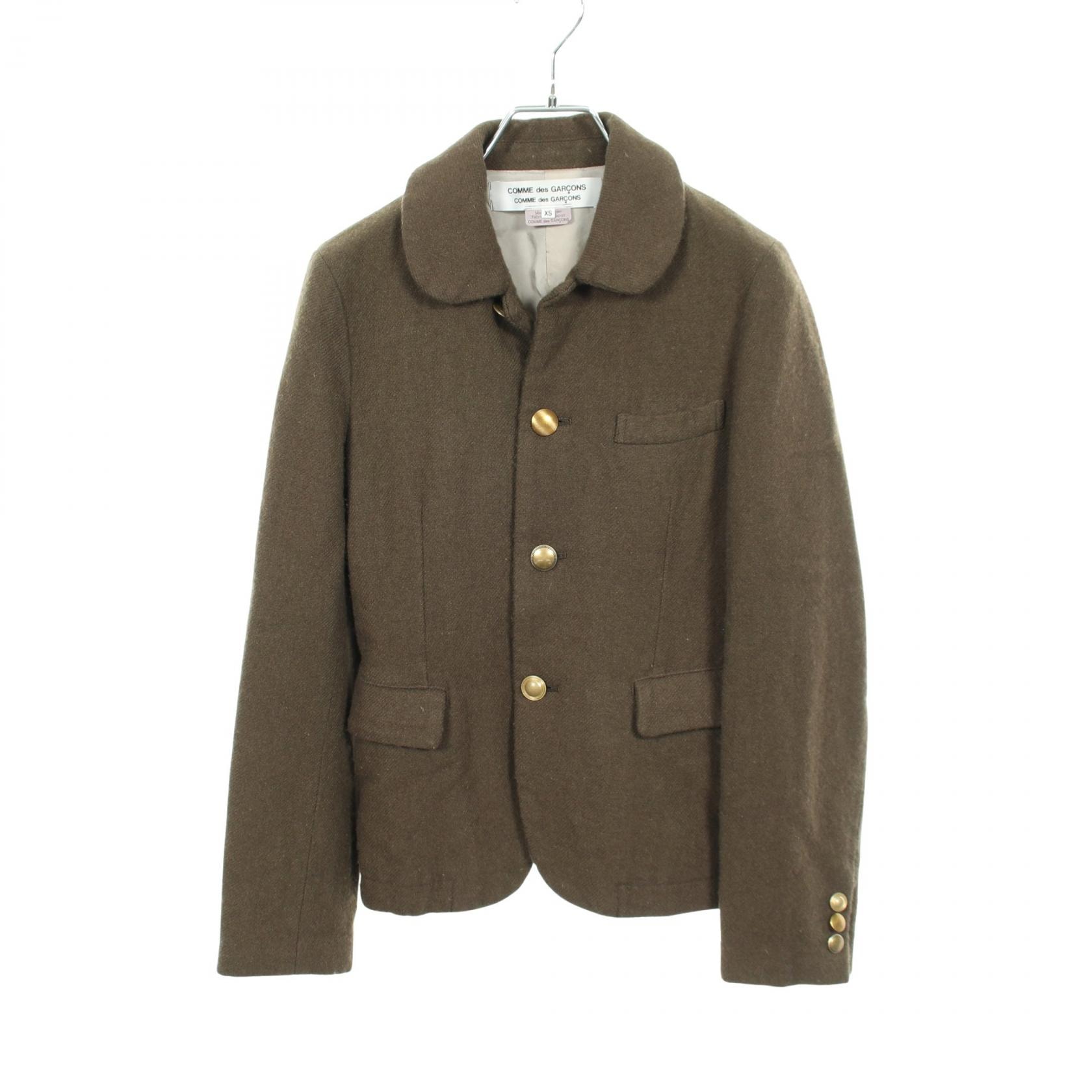 コムデギャルソン コムデギャルソン COMME des GARCONS COMME des GARCONS 丸襟 衣料品 アウター ウール レディース カーキ系 【中古】