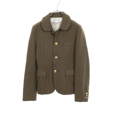 コムデギャルソン コムデギャルソン COMME des GARCONS COMME des GARCONS 丸襟 衣料品 アウター ウール レディース カーキ系 【中古】