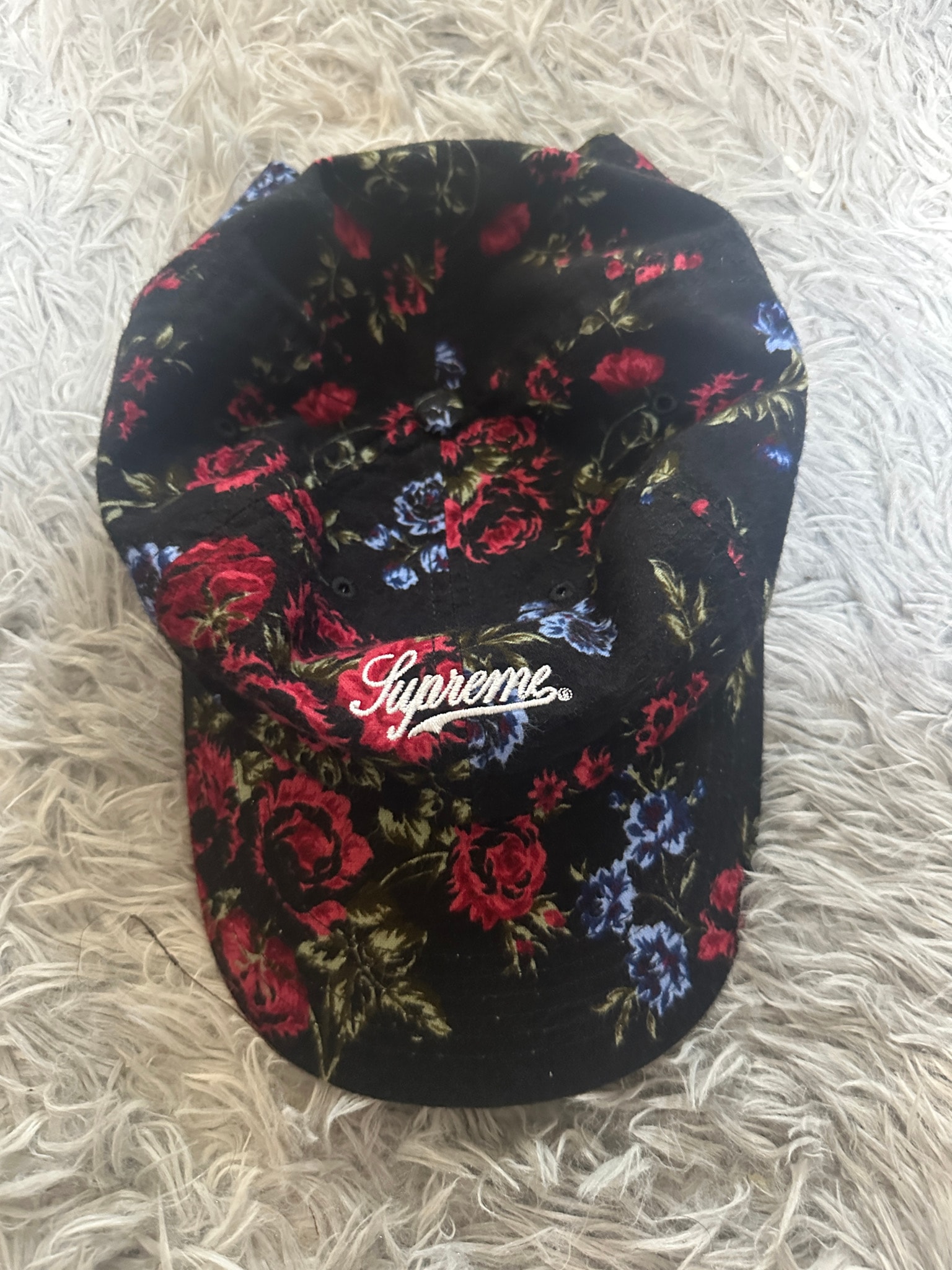Supreme Floral Flannel 6-Panel "Black"