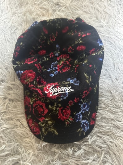 Supreme Floral Flannel 6-Panel "Black"