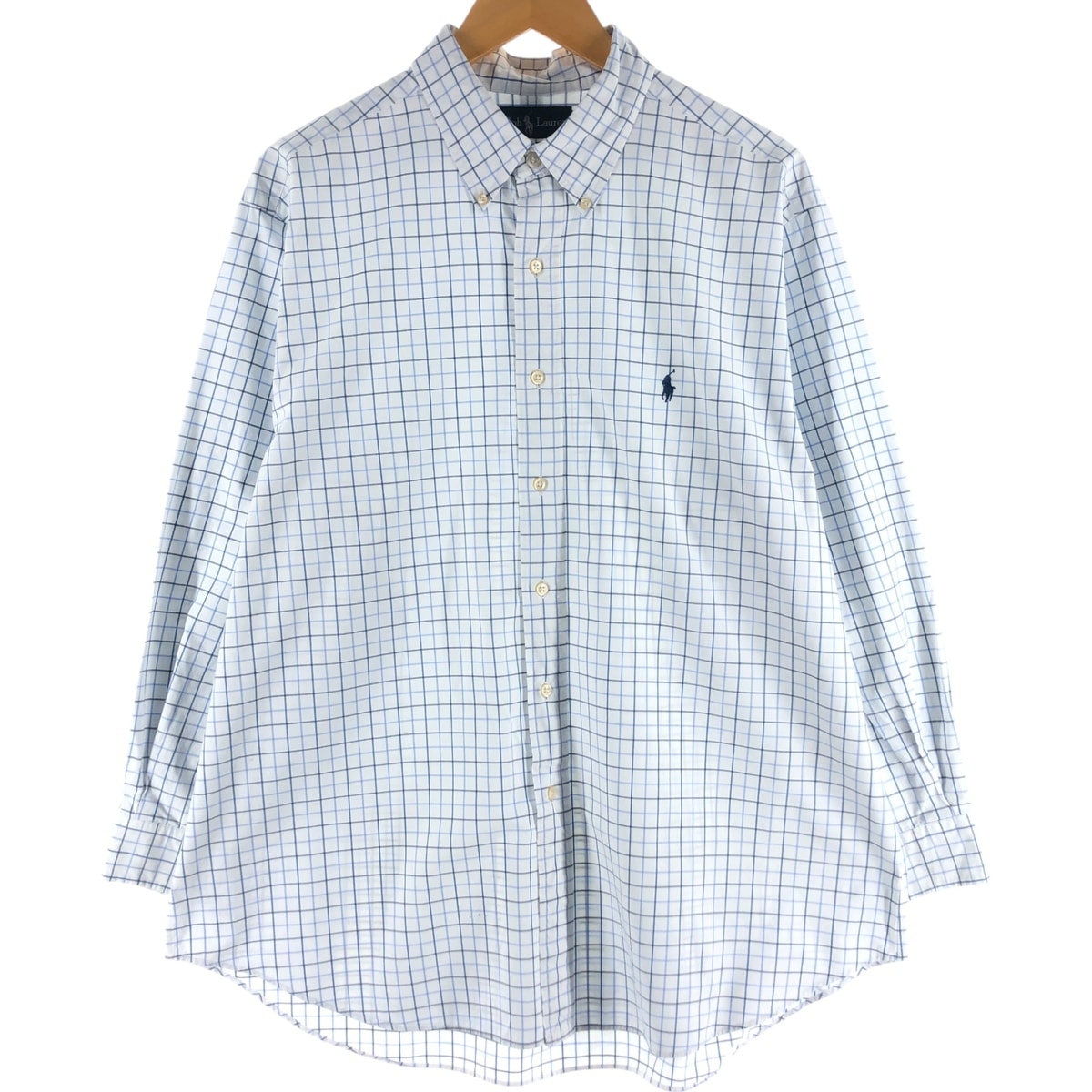 古着 ラルフローレン Ralph Lauren CLASSIC FIT 長袖 ボタンダウンチェックシャツ メンズXXL相当/eaa539279