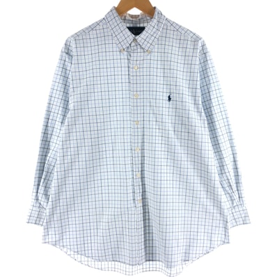 古着 ラルフローレン Ralph Lauren CLASSIC FIT 長袖 ボタンダウンチェックシャツ メンズXXL相当/eaa539279