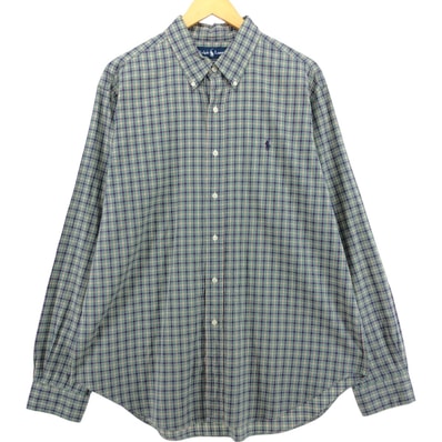 古着 ラルフローレン Ralph Lauren CLASSIC FIT クラシックフィット 長袖 ボタンダウンチェックシャツ メンズXL相当/eaa541151