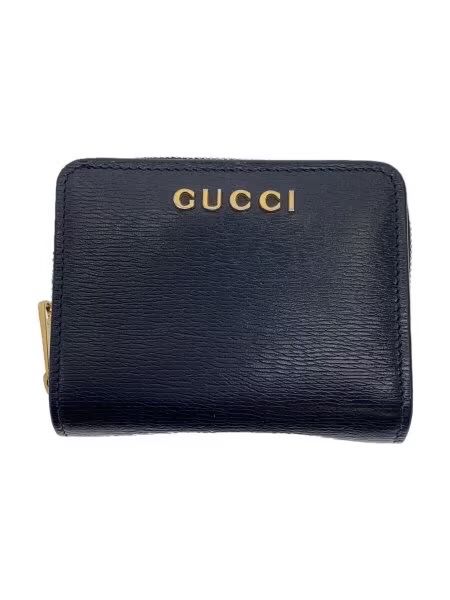 GUCCI Mini Wallet With Gucci Script "Black"