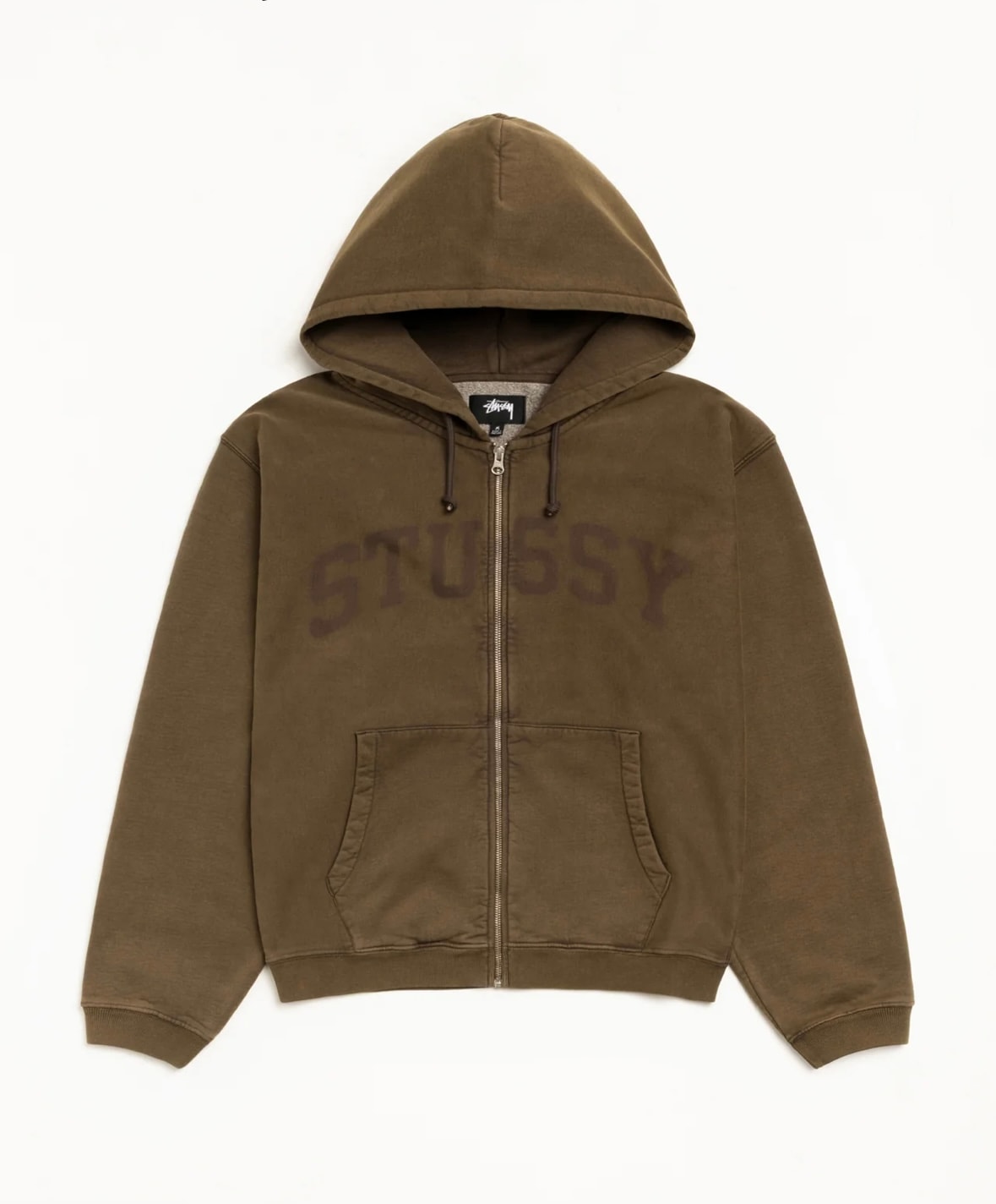Stussy Zip Hoodie Faded Graphic "Olive"