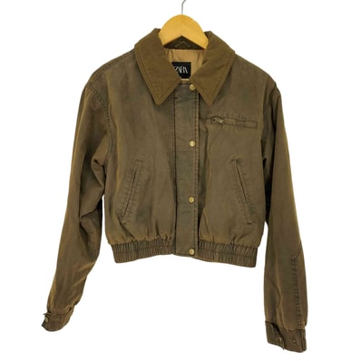 CORDUROY COLLAR WAXED CROP BOMBER クロップ ワックス加工 ブルゾン【1143757456894】