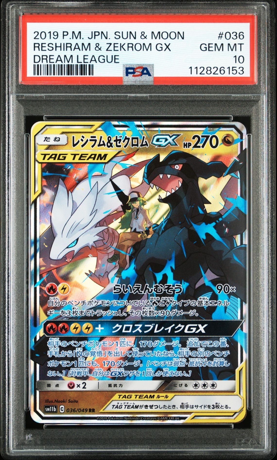 レシラム&ゼクロムGX (N) RR[SM11b 036/049](強化拡張パック「ドリームリーグ」)