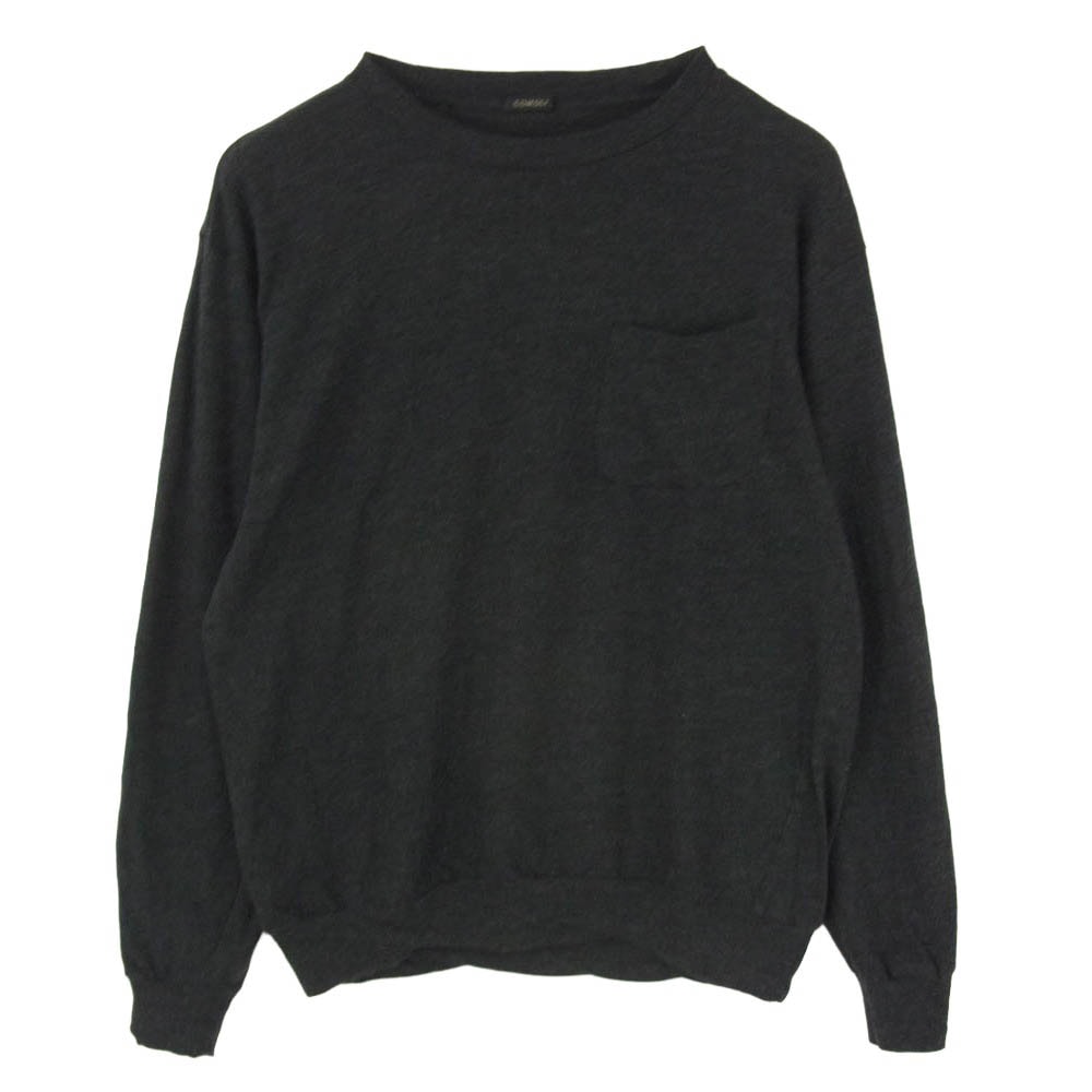 COMOLI コモリ 21AW U03-05006 L/Sクルー ウール天竺 長袖 ニット Tシャツ グレー系 1【中古】