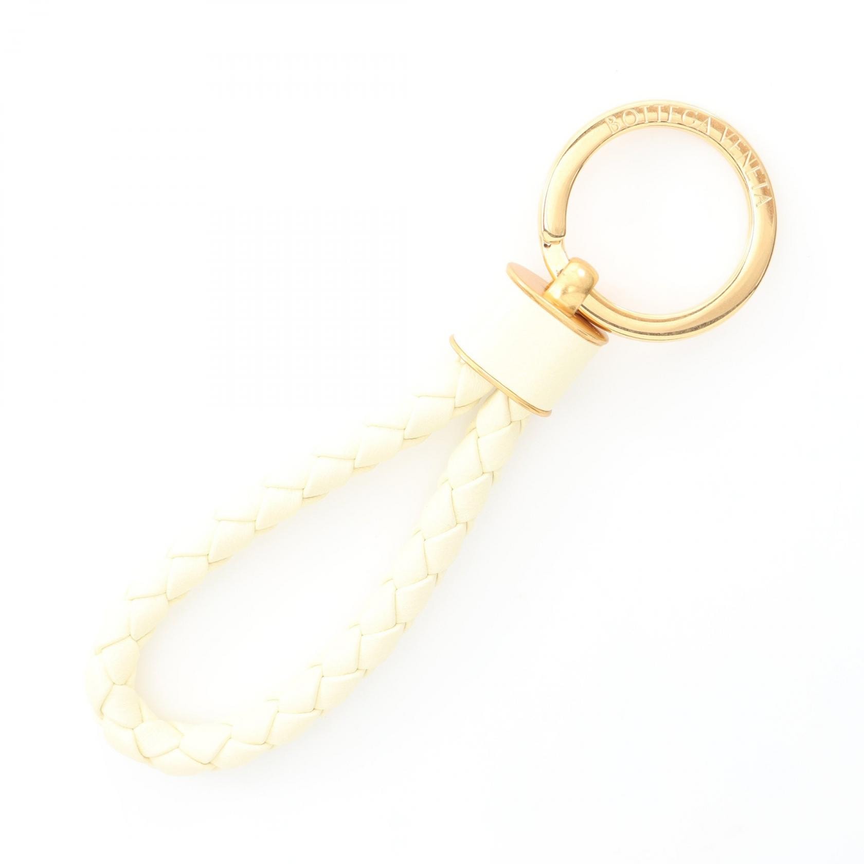 ボッテガヴェネタ BOTTEGA VENETA イントレチャート キーホルダー アクセサリー レザー GP レディース イエロー系 / ゴールド系 651820V0HW17117 【新品】