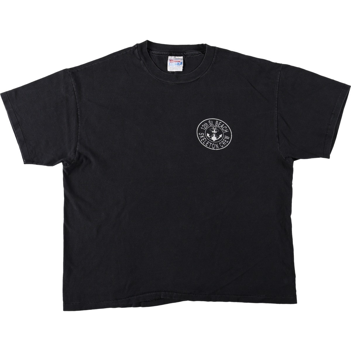 古着 90年代 ヘインズ Hanes BEEFY-T ドクロ柄 スカル柄 プリントTシャツ USA製 メンズXL相当 ヴィンテージ/eaa642465