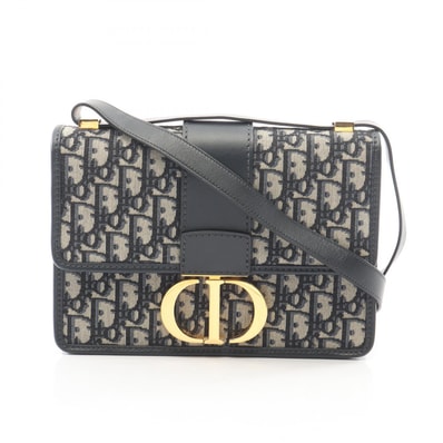 ディオール Dior 30 MONTAIGNE オブリーク ジャカード ショルダーバッグ バッグ キャンバス レザー レディース ネイビー系 / ベージュ系 / ブラック系 M9203UTZQ 【中古】