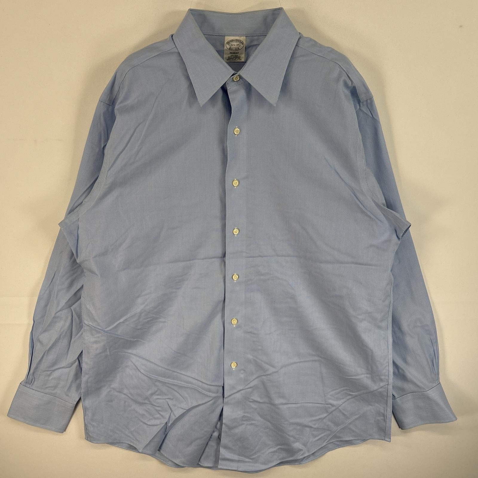 古着 ブルックスブラザーズ Brooks Brothers 長袖シャツ 大きいサイズ ボタンシャツ 16 1/2 L-XL 水色系 チェック メンズ