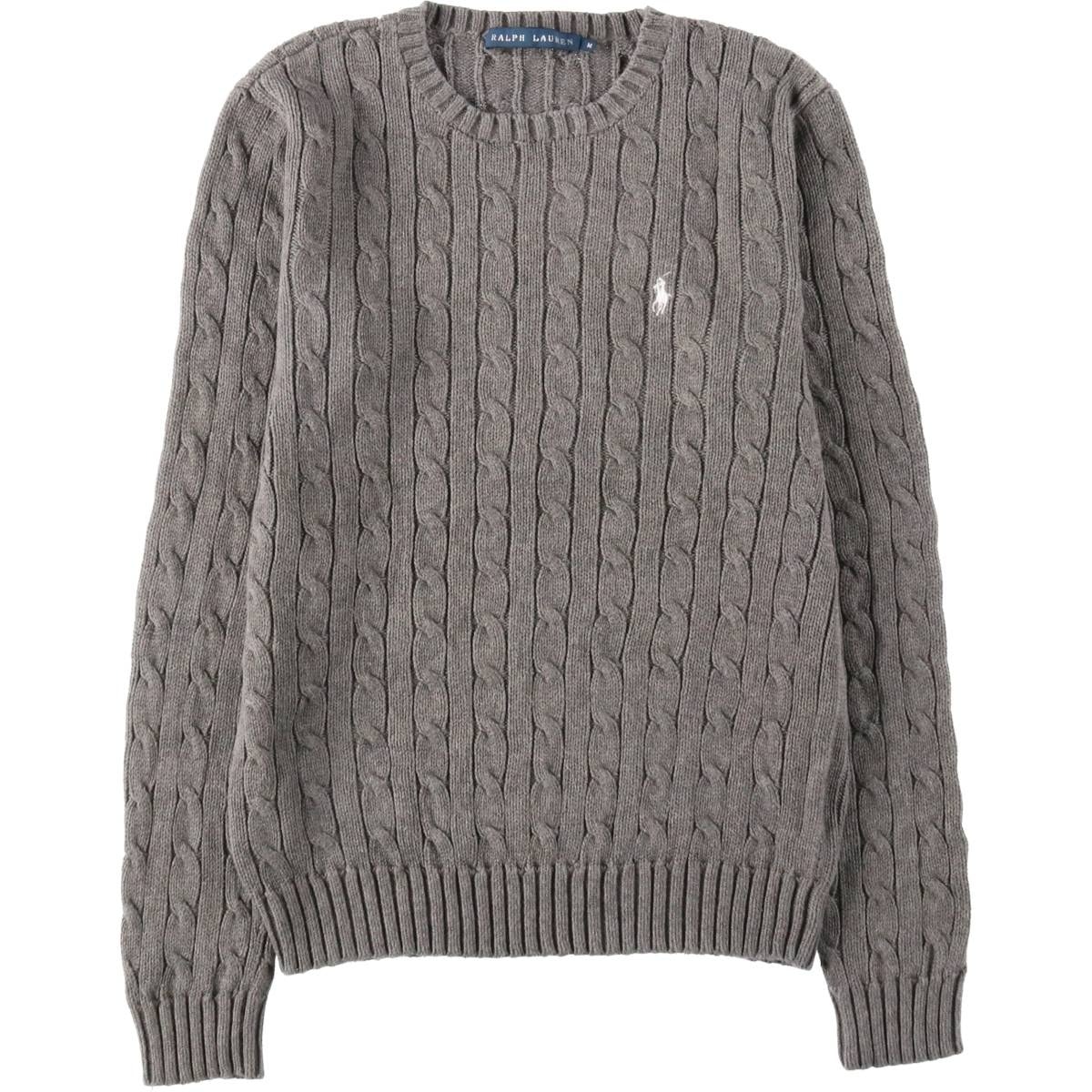 古着 ラルフローレン Ralph Lauren ケーブル編み コットンニットセーター レディースM相当/eaa652761