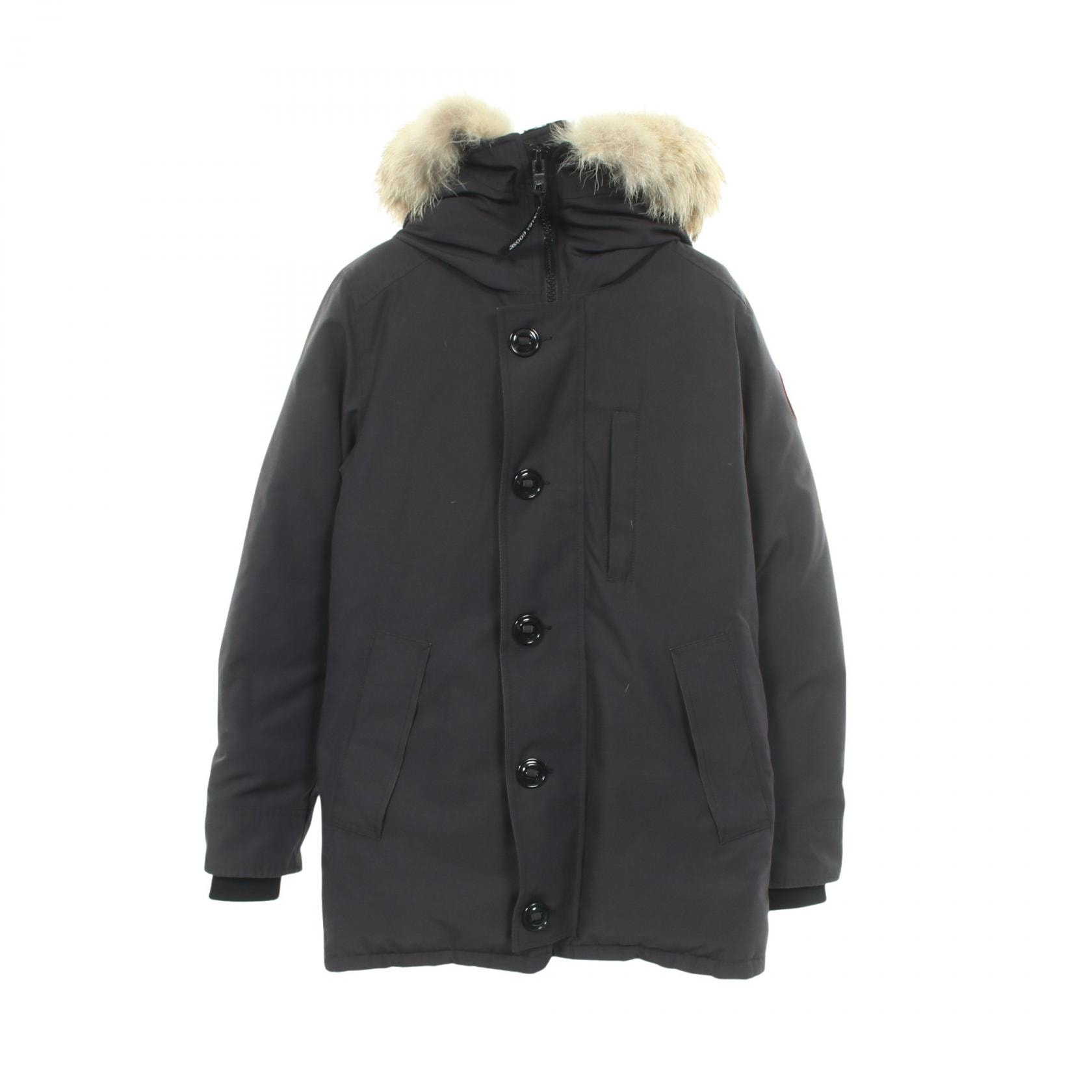 カナダグース CANADA GOOSE JASPER ジャスパー フード付き ダウンジャケット 衣料品 アウター ポリエステル メンズ ブラック系 3438JM 【中古】