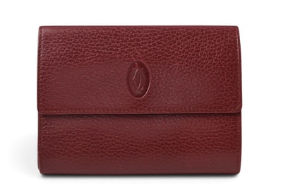 カルティエ 折財布/三つ折り ヴィンテージ Cartier がま口財布 マスト ドゥ カルティエ ボルドー 【中古】