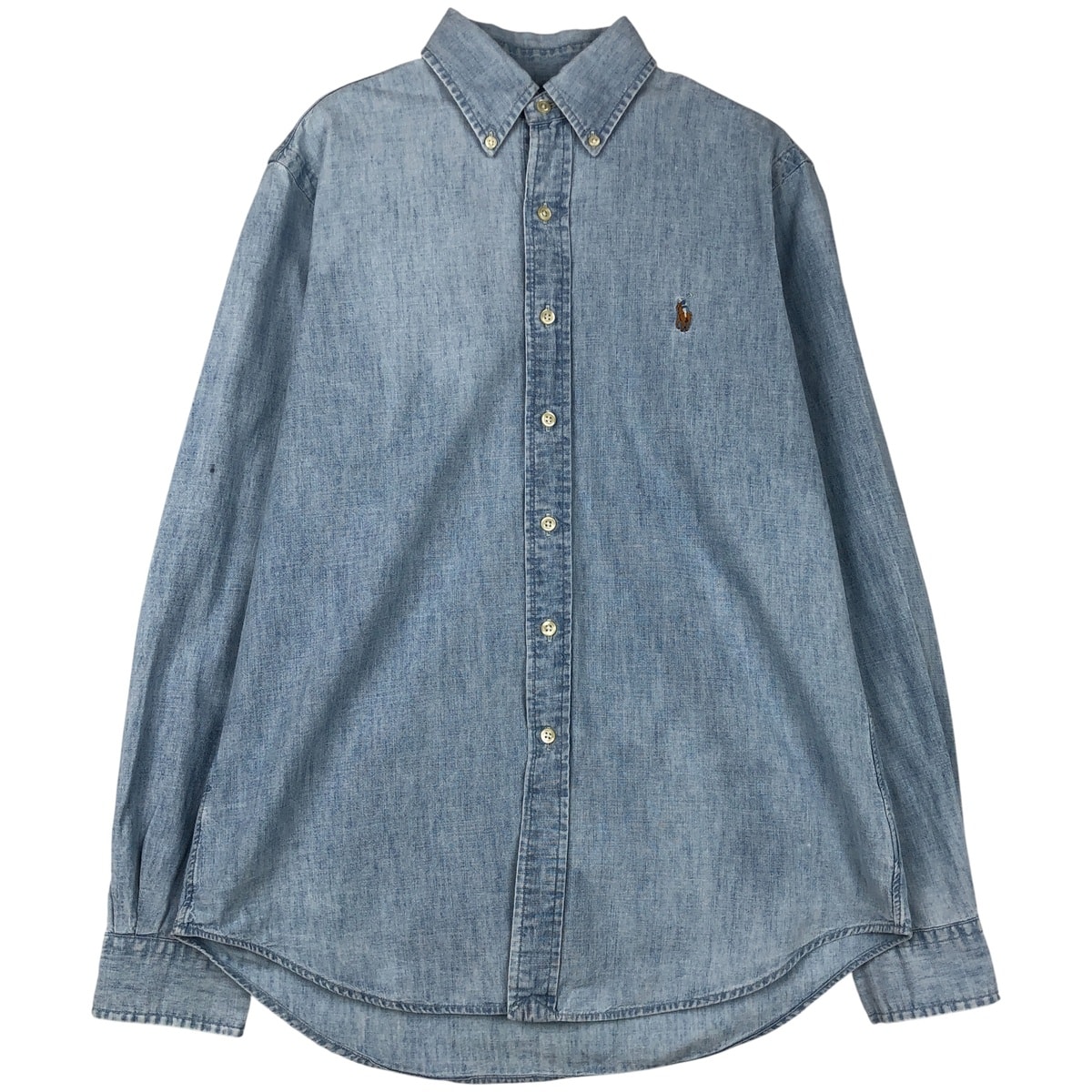 古着 ラルフローレン Ralph Lauren ボタンダウン 長袖 シャンブレーシャツ メンズS相当/eaa459081