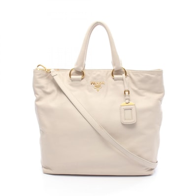 プラダ PRADA VIT.DAINO トートバッグ バッグ レザー レディース アイボリー系 BN1713 【中古】