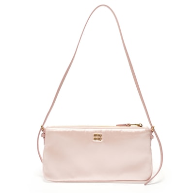 ミュウ ミュウ Miu Miu サテン 巾着ポーチ ショルダーバッグ【中古】