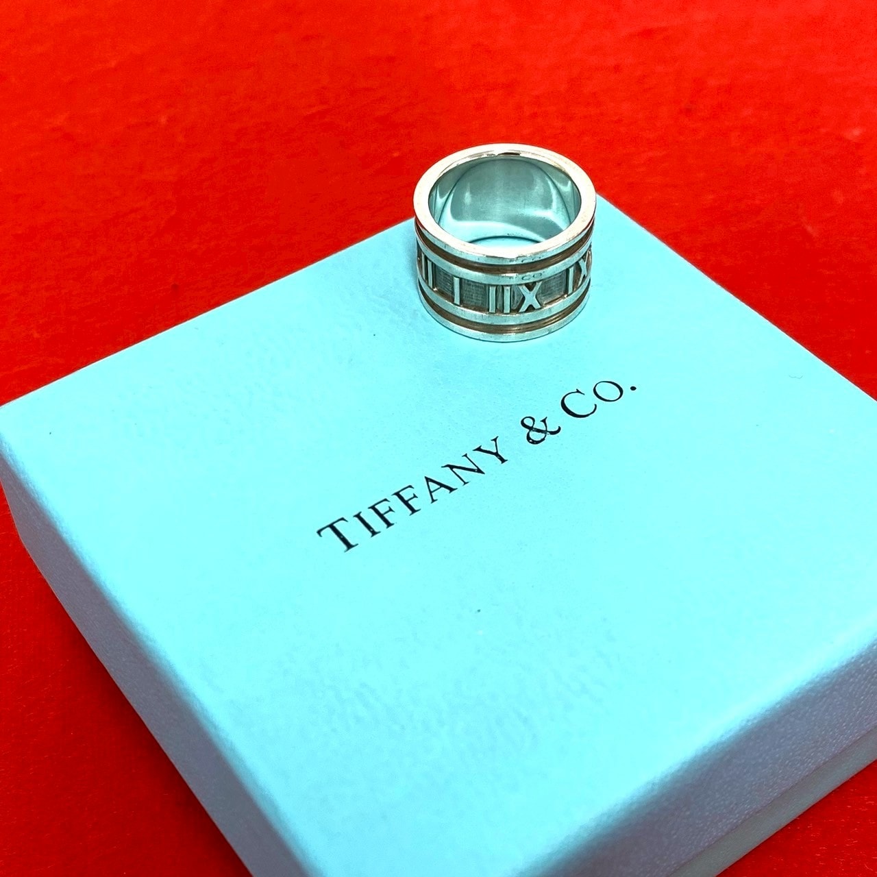 TIFFANY&Co. ティファニー アトラス ワイド リング シルバー925 リング・指輪 9号 シルバー
 00120