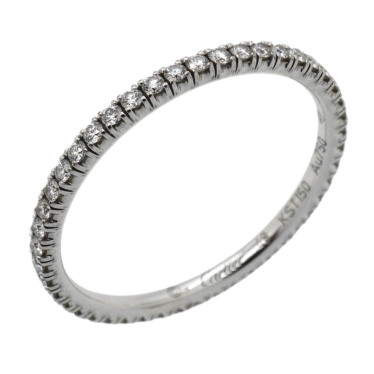 【6jkb0012】カルティエ リング エタンセル フルエタニティ K18WG ホワイトゴールド ダイヤモンド #48【中古】レディース