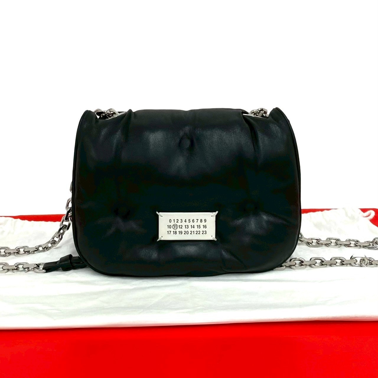 MAISON MARGIELA メゾンマルジェラ グラムスラム レザー ショルダーバッグ ブラック
 19250