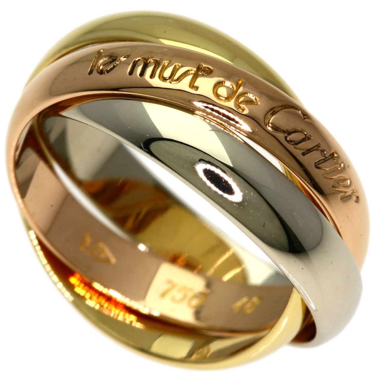 CARTIER カルティエ トリニティ #48 リング・指輪 K18YG K18WG K18PG レディース [中古]