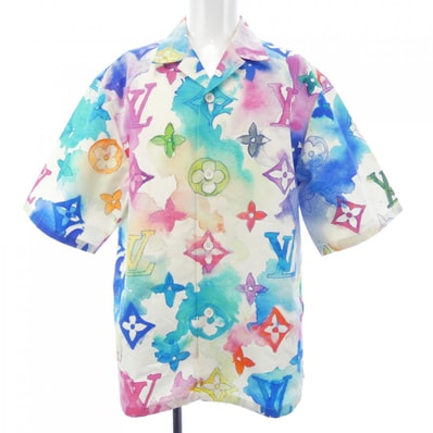 ルイヴィトン LOUIS VUITTON マルチカラー ウォーターカラー HLS02WBT3 S/Sシャツ