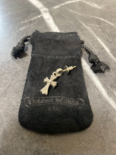 Chrome Hearts CH Cross Baby Fat Earrings "Silver"