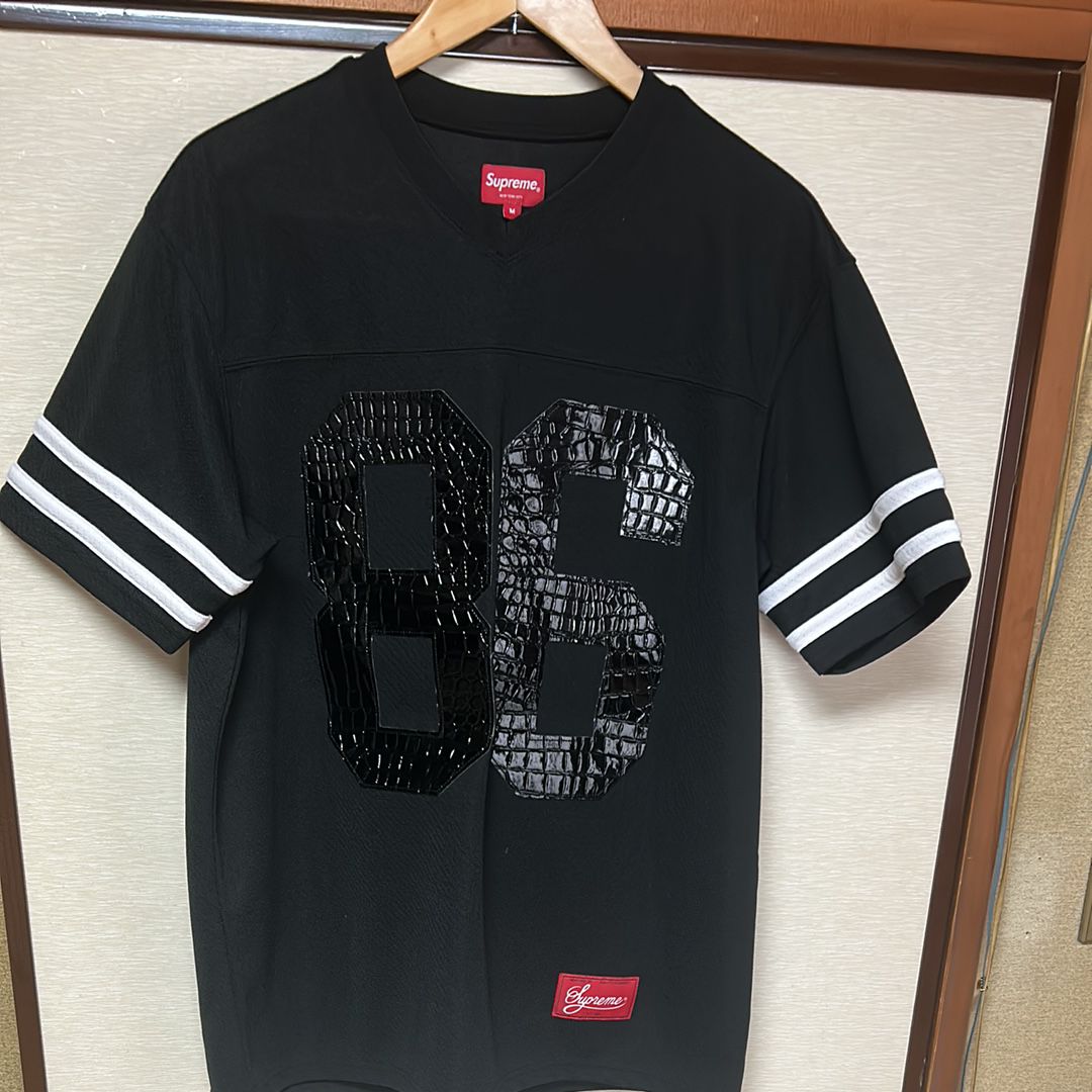 Supreme Faux Croc Football Jersey "Black"
