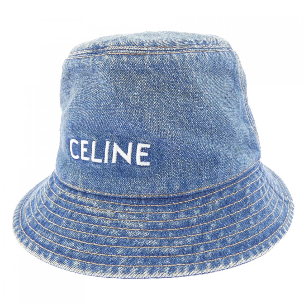 C (やや傷や汚れあり)】セリーヌ CELINE ロゴ刺繍 トリオンフ バケット
