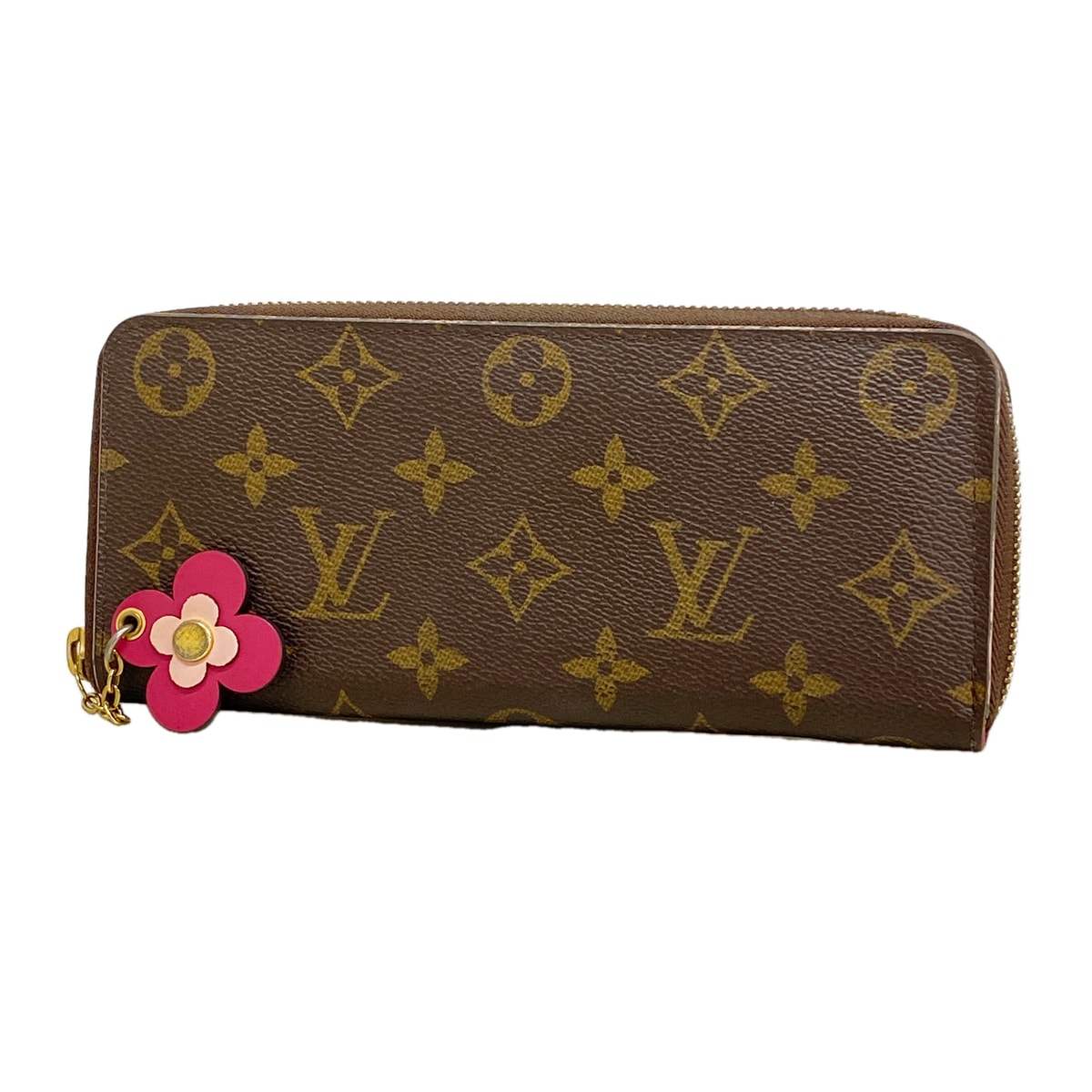 Louis Vuitton Monogram Portefeuille Clemence Blooming Flower "Hot Pink"
