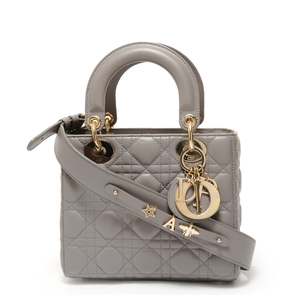 ディオール Dior ラムスキン 2way レディディオール カナージュ ハンドバッグ【中古】