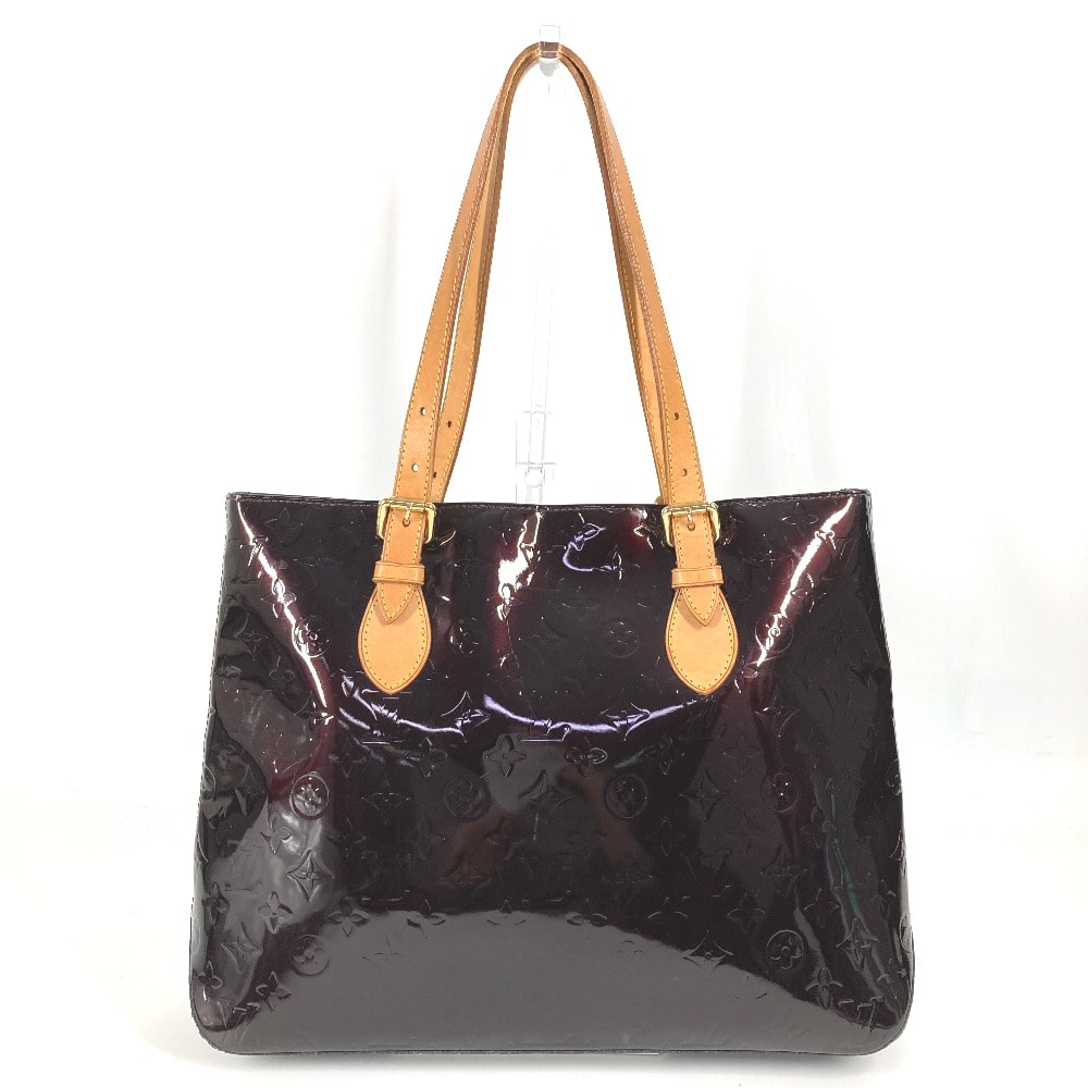 ルイヴィトン LOUIS VUITTON ブレントウッド M91994 モノグラムヴェルニ カバン トートバッグ 肩掛け ショルダーバッグ モノグラムヴェルニキャンバス アマラント パープル