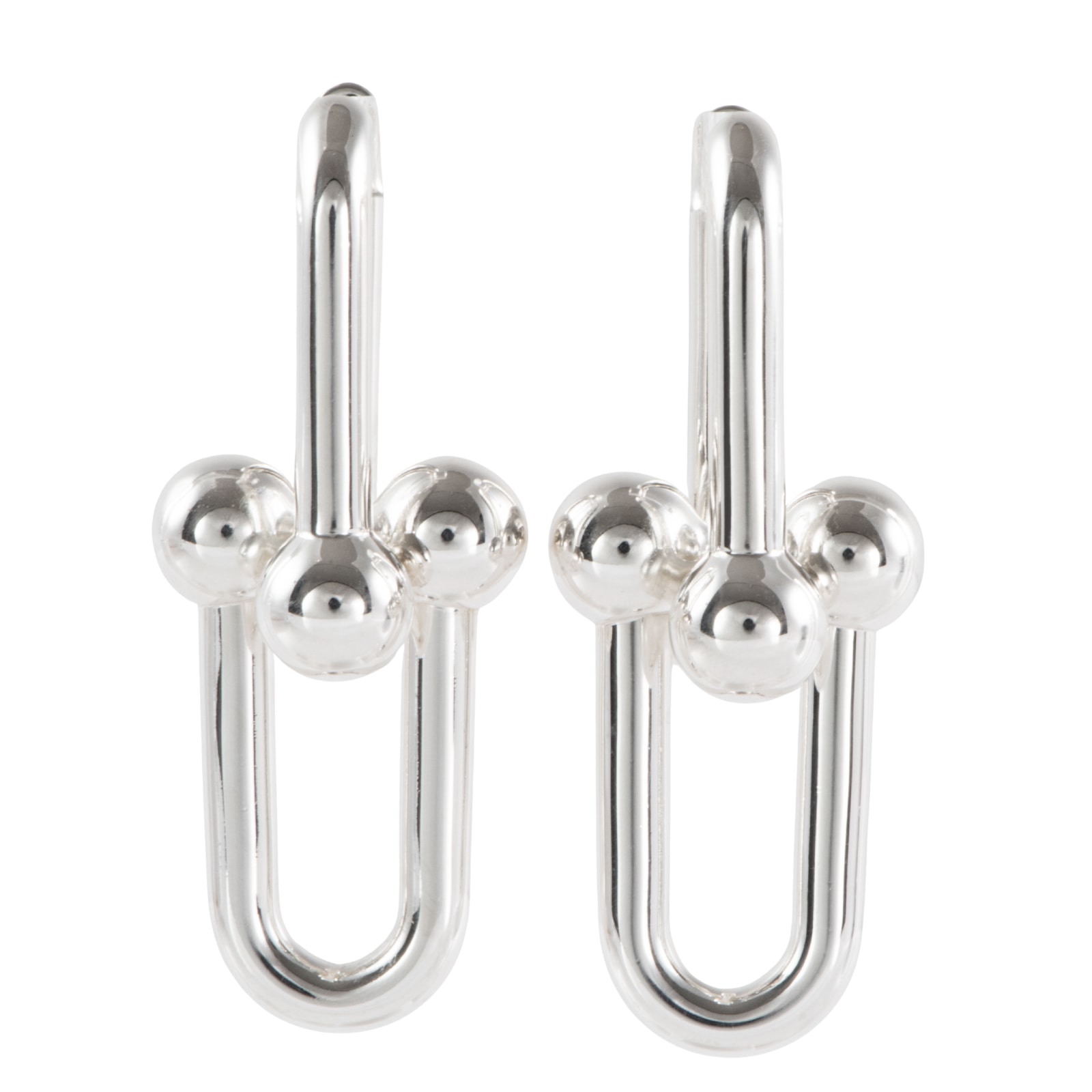 TIFFANY&Co. ティファニー ハードウェア エクストララージ リンク ピアス シルバー【中古】