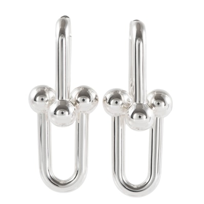 TIFFANY&Co. ティファニー ハードウェア エクストララージ リンク ピアス シルバー【中古】