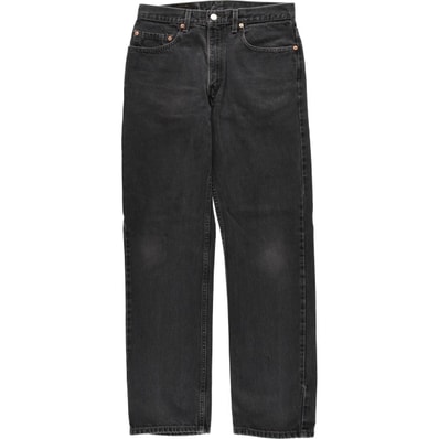 古着 リーバイス Levi's 505 REGULAR FIT STRAIGHT LEG ブラックデニム テーパードデニムパンツ メンズw31相当/eaa663672