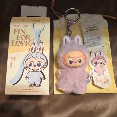 POP MART THE MONSTERS (LABUBU) Pin for Love Series-Vinyl Plush Pendant (A-M) M