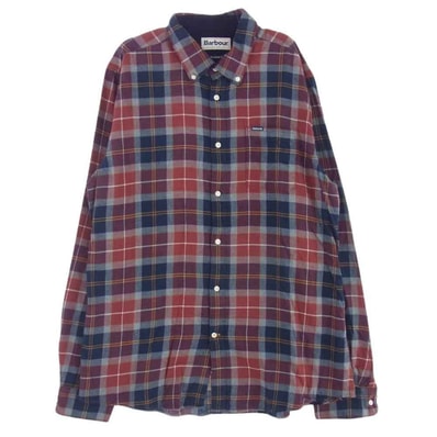 Barbour バブアー 長袖シャツ 241MSH5065 Rasay タータンチェック ボタンダウンシャツ テーラードフィット 長袖シャツ USA M【中古】