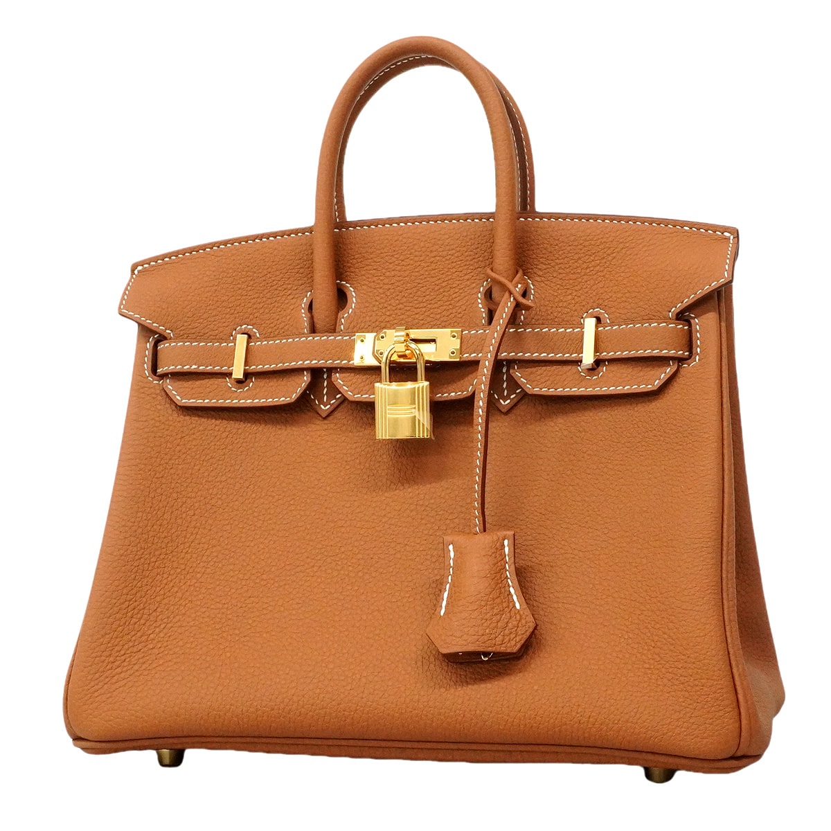 ★SALE【6he5368-g】エルメス ハンドバッグ バーキン25 トゴ ゴールド ゴールド金具 G刻印【中古】レディース