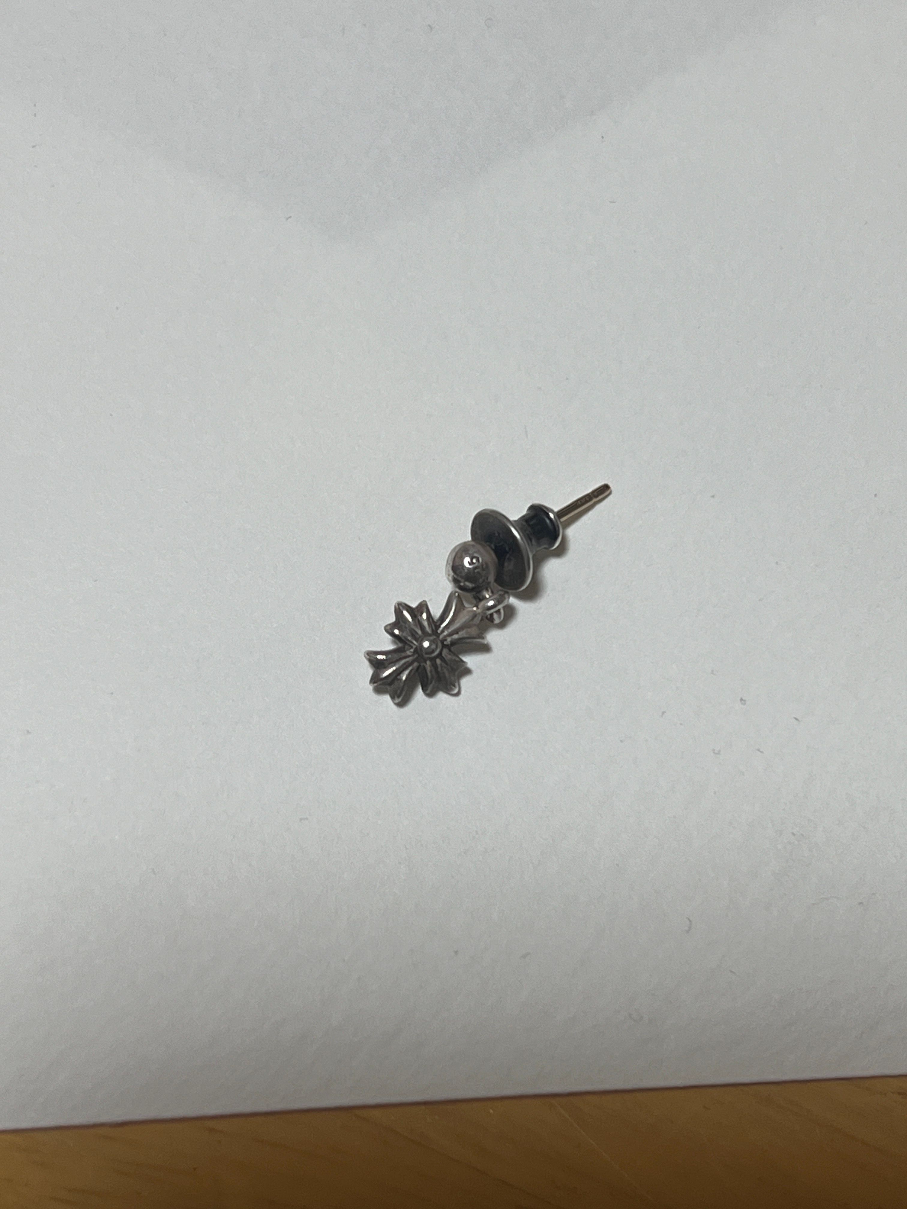 Chrome Hearts Tiny E CH Plus Drop Earrings "Silver"