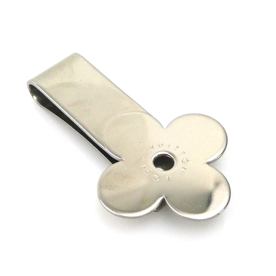 ルイ ヴィトン LOUIS VUITTON マネークリップ モノグラム フラワー メタル シルバー メンズ【中古】 56088g