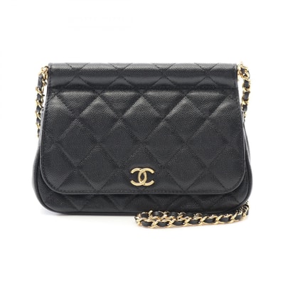 シャネル CHANEL マトラッセ ショルダーバッグ バッグ カーフ(牛革) レディース ブラック系 【中古】