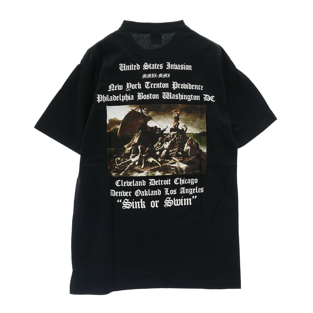Supreme シュプリーム Tシャツ 09AW sink or swim Tee ドラクロワ プリント 半袖 Tシャツ カットソー ブラック系 M【中古】