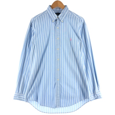 古着 ラルフローレン Ralph Lauren CLASSIC FIT クラシックフィット 長袖 ボタンダウンストライプシャツ メンズXL相当/eaa528171