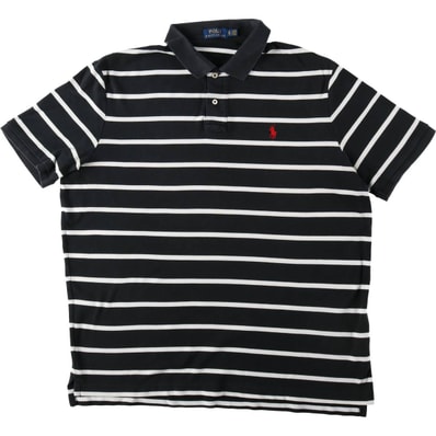 古着 ラルフローレン Ralph Lauren POLO RALPH LAUREN 半袖 ボーダー ポロシャツ メンズXL相当/eaa620733