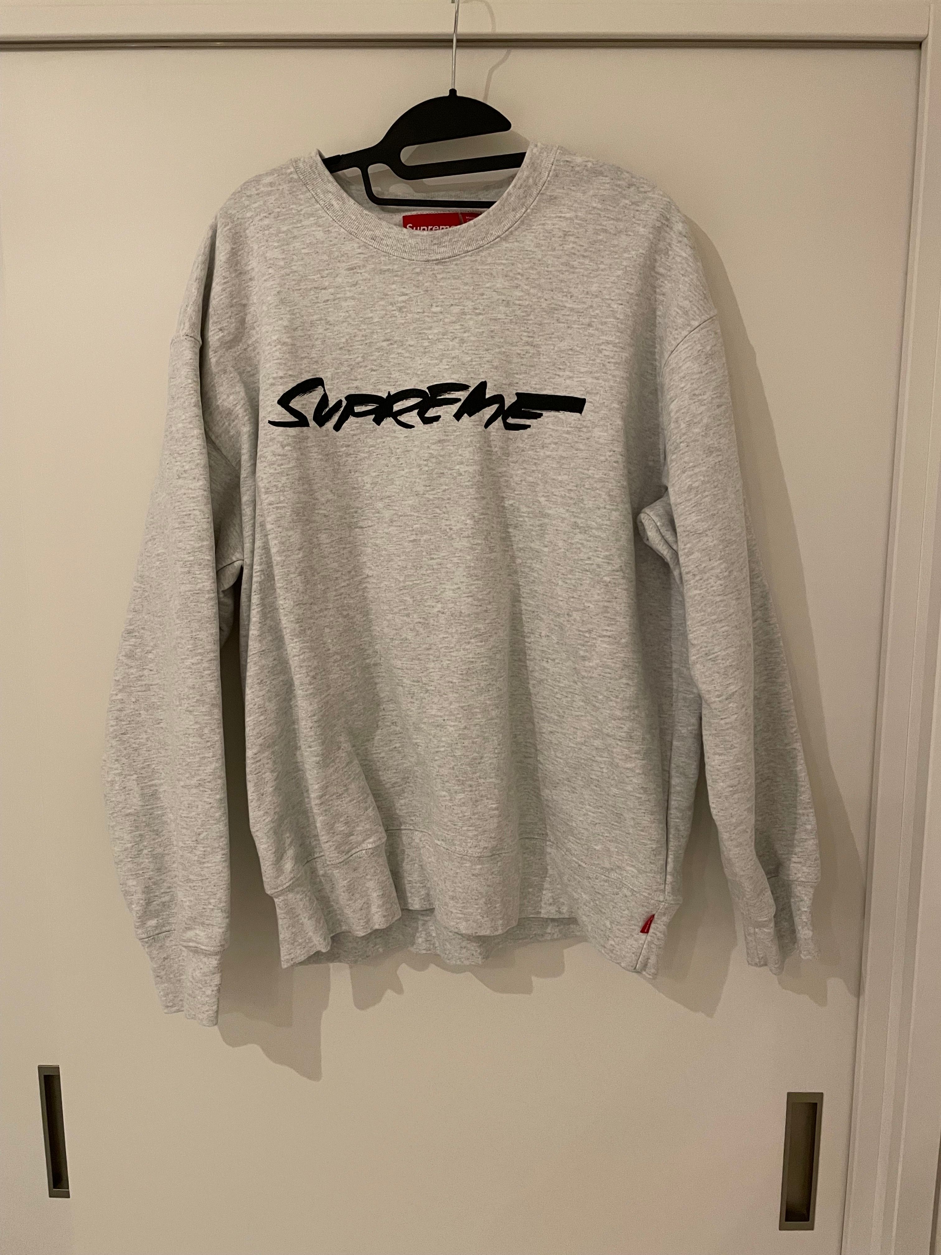 Supreme Futura Logo Crewneck "Grey"